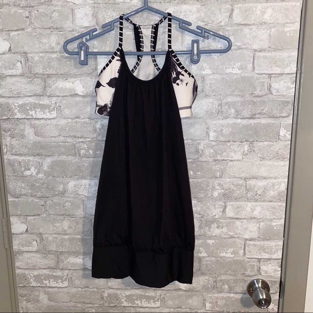Women’s Lululemon floral No Limits Tank sz 4 #D4